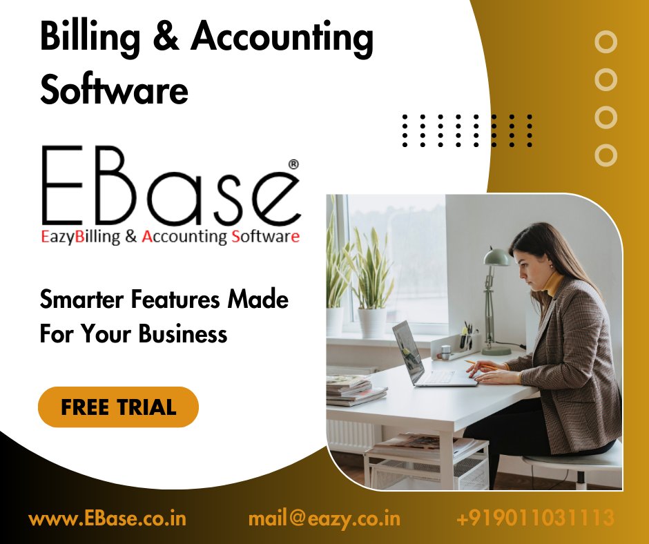 ebase.co.in/download.php?i…
#EazyBilling #Einvoice #EwayBill #Estimates #ExpenseTracking #Excel  #FinanceManagement #FinanceTools #FinancialAccounting #FinancialManagement #FreeTrialOffer #GSTR1 #Invoicing #InvoicingMadeEasy #InvoicingSystem #InventoryManagement #IRN #Ledger