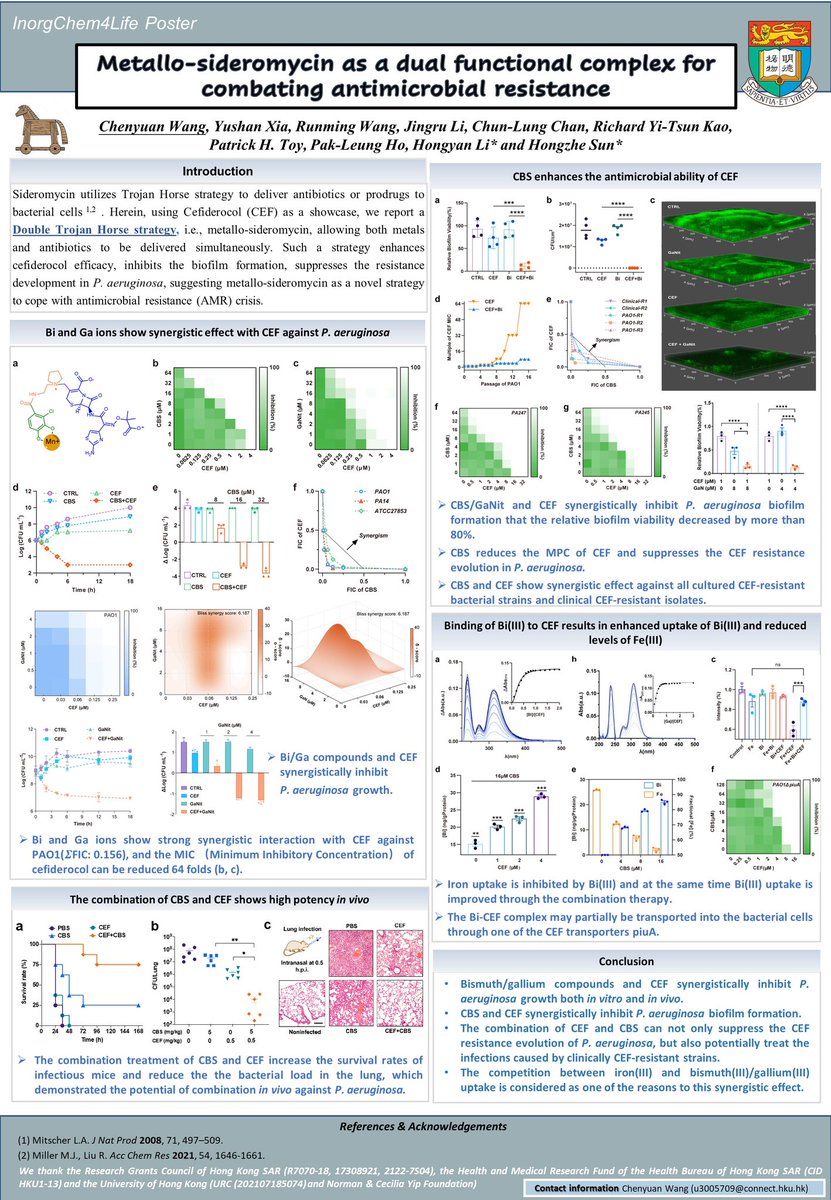 Chenyuan_Wang_'s tweet photo. Chenyuan Wang from Prof. Hongzhe Sunβs group,
The University of Hong Kong,
poster on metallo-siderophore complexes against antimicrobial resistance
@InorgChem4Life
#IC4LPoster #AMR https://t.co/uvPJiiBT1a