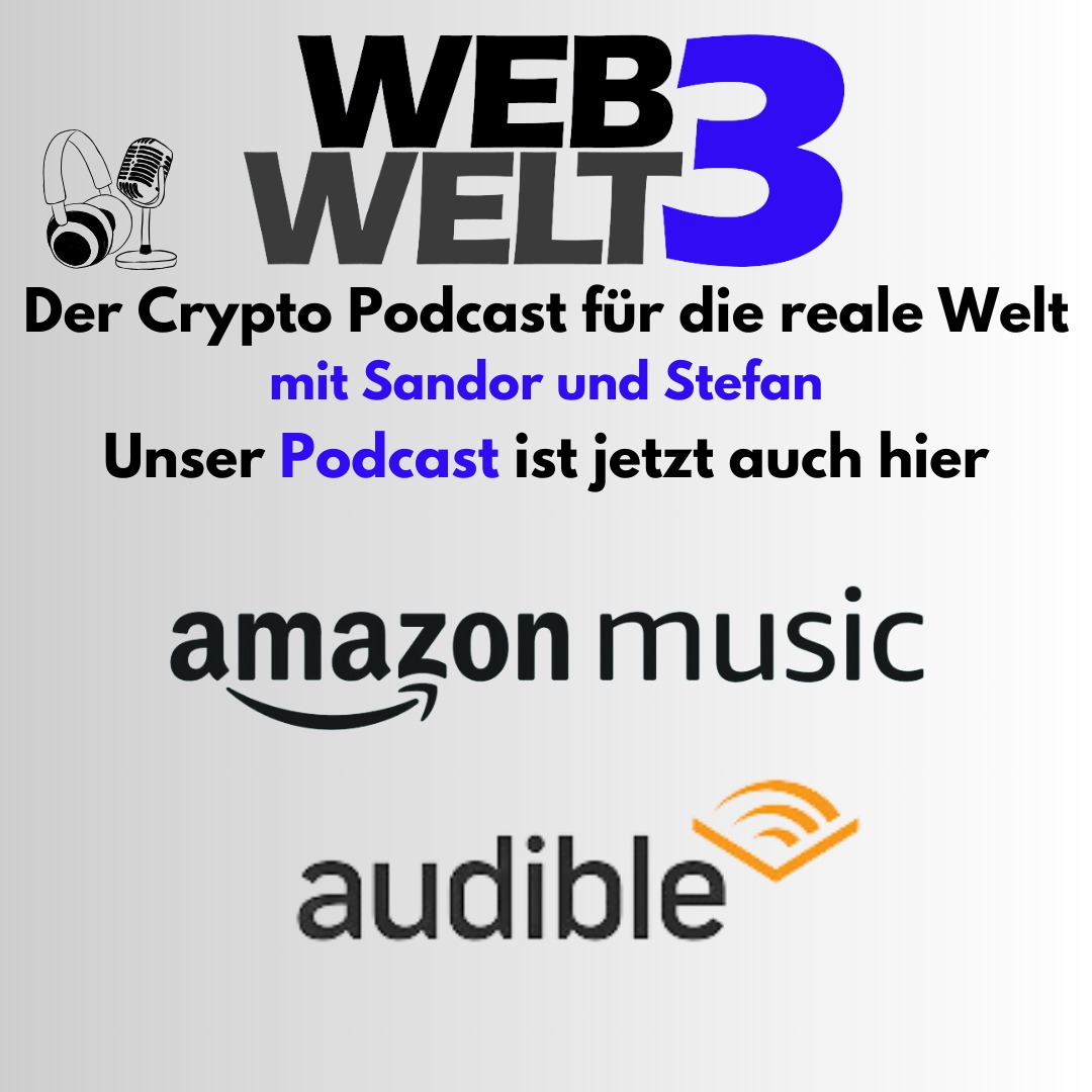 Web3Welt's tweet photo. Wir als #Podcast sind nun bei #Amazon Music und #Audible zu finden!
Mit spannenden Gästen und interessanten Themen sprechen wir über #Crypto, #Geld, #Euro, ein wenig #Politik, dem neuen #Internert #Web3, der #Blockchain Technologie, #Bitcoin #Kryptowährungen und vieles mehr! https://t.co/2kEGfhQZUE