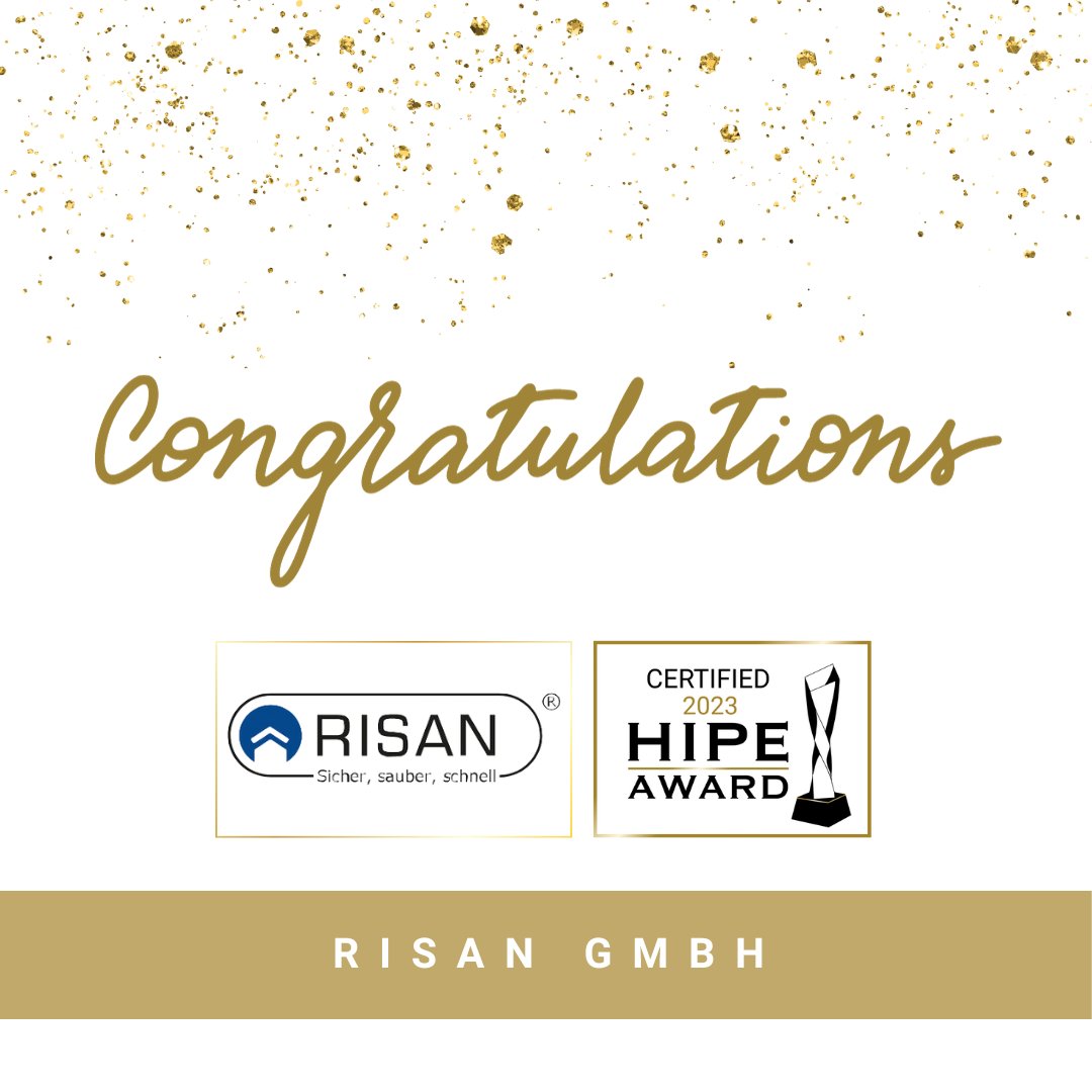 Herzlichen Glückwunsch an das grandiose Team der RISAN GmbH - HIPE AWARD Preisträger 2023. 🏆🥳

#hipeaward #risan #trinkwasser