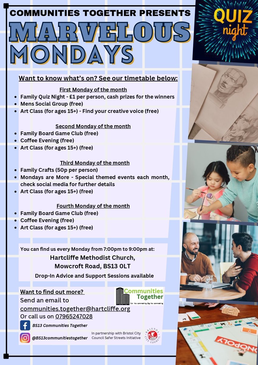 CommDevBristol's tweet image. TWO GROUPS RUNNING AT MOWCROFT CHURCH IN HARTCLIFFE MOWCROFT RD, BRISTOL BS13 0LT
#SocialgroupsHartcliffe #GroupsinHartcliffe #CoffemorningHartcliffe #LunchclubHartcliffe #ToddlergroupHartcliffe #CraftgroupHartcliffe