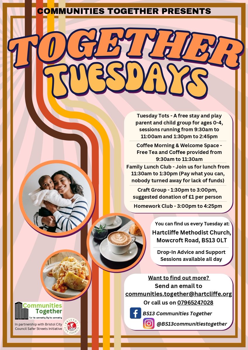 CommDevBristol's tweet image. TWO GROUPS RUNNING AT MOWCROFT CHURCH IN HARTCLIFFE MOWCROFT RD, BRISTOL BS13 0LT
#SocialgroupsHartcliffe #GroupsinHartcliffe #CoffemorningHartcliffe #LunchclubHartcliffe #ToddlergroupHartcliffe #CraftgroupHartcliffe