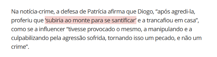yesnna_'s tweet photo. Não sei dizer o quanto essa parte da reportagem sobre a agressão sofrida pela Patricia Ramos mexeu comigo. Cadê os crentes que tanto julgaram ela e defenderam ele na separação dizendo que ela tinha perdido a essência, que a globo desviou ela, cadê??? Bando de hipócritas https://t.co/zMqzWqU2Cw