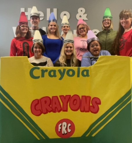 CCPS_FRC's tweet image. Unleashing our inner crayon 🖍️ at FRC in celebration of Halloween 🎃yesterday; with #WonderWoman practicing  her lasso skills 😆 #allin4CCPS #Halloween2023