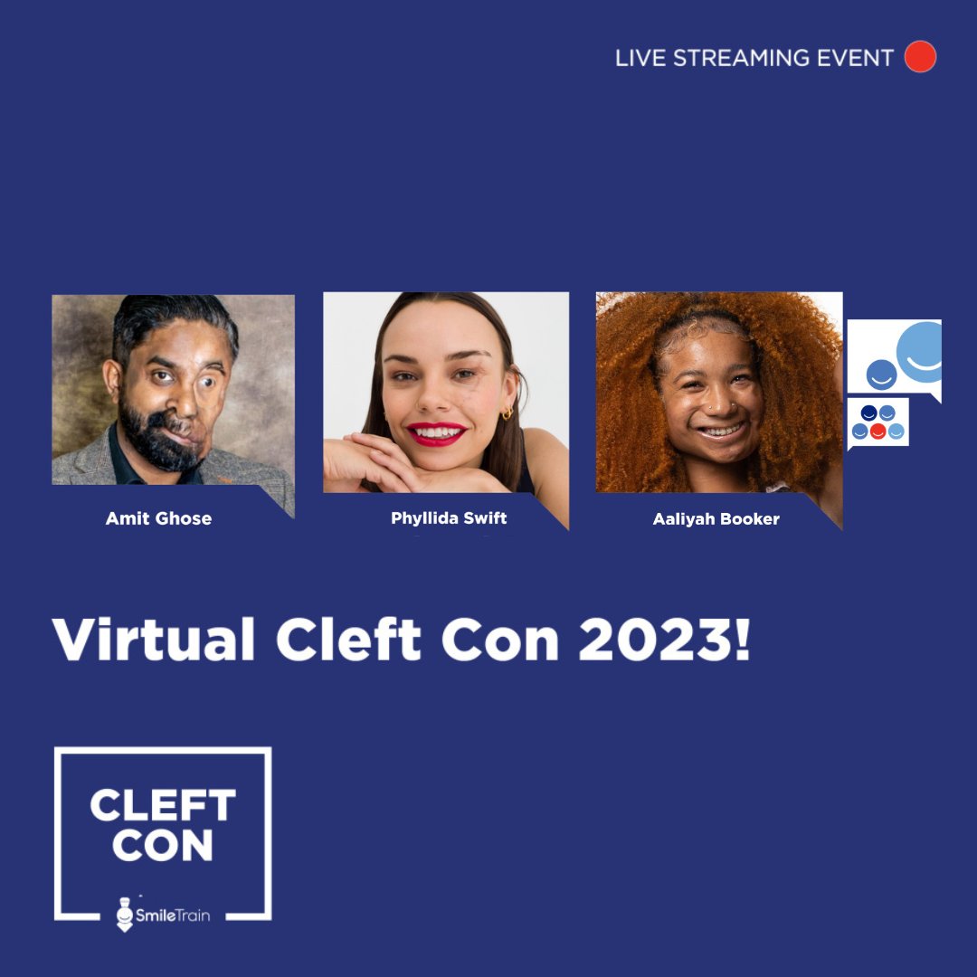 FaceEqualityInt's tweet image. We&apos;re excited to be sharing a session at #CleftCon2023 all about the history of the #FaceEquality movement &amp;amp; how to get involved.

Phyllida, Amit &amp;amp; Aaliyah will share their stories, tips, &amp;amp; tricks on advocating for yourself &amp;amp; others.

Register free here ow.ly/KwUq50Q27w3