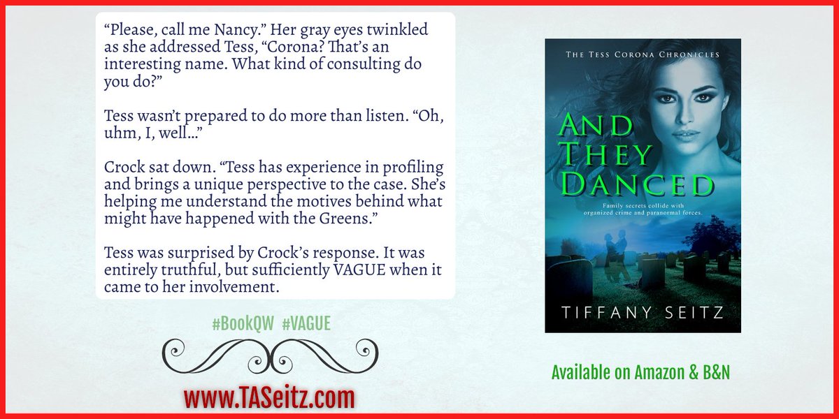 taseitz15's tweet photo. Today's #bookqw is **VAGUE**.

#writingcommunity #writers #texaswriters #authorsoftwitter #mystery

https://t.co/kh0qD4zEt5 https://t.co/RUpjleXRKx