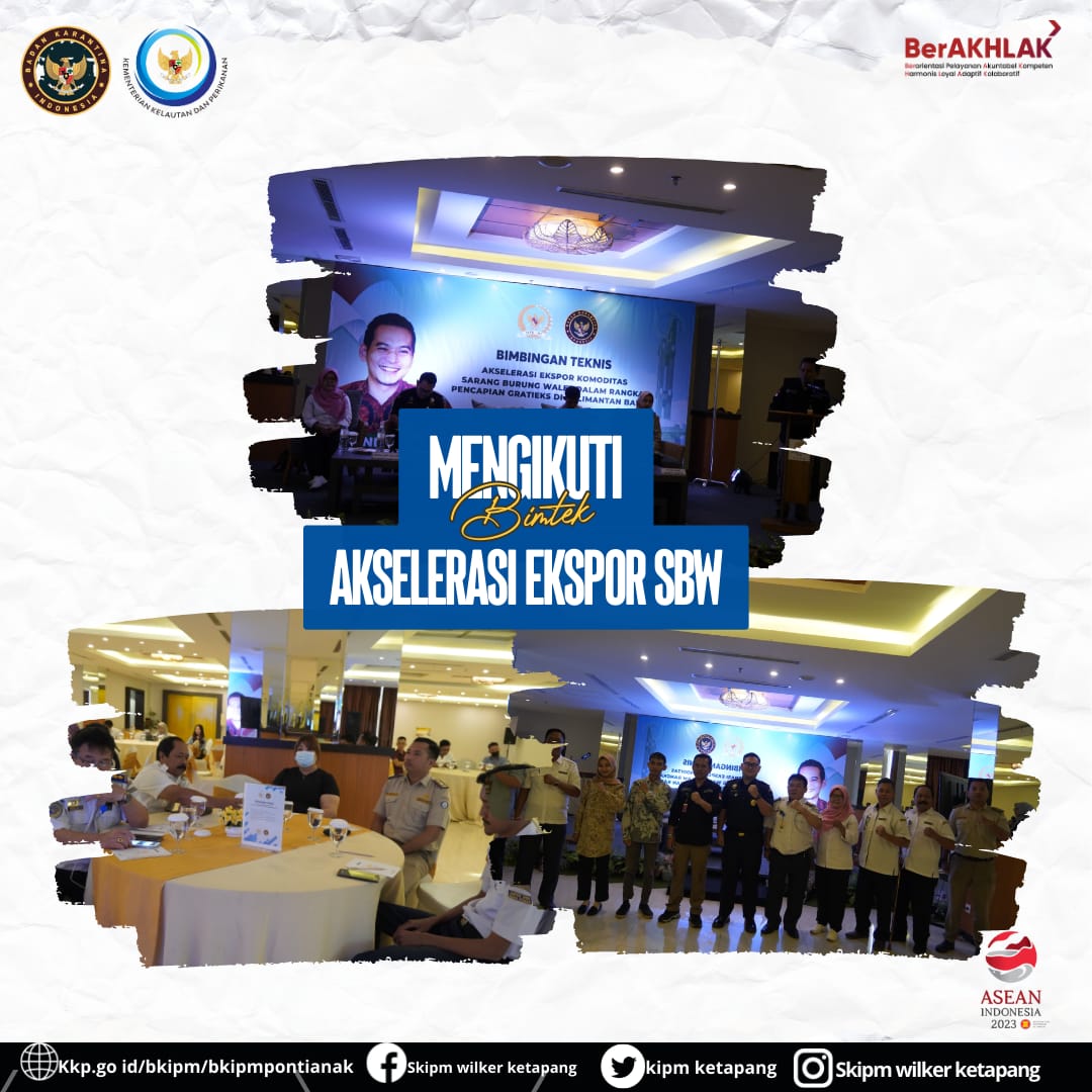 KIPM_ketapang's tweet photo. Mengikuti Bimbingan Teknis (Bimtek) Karantina Pontianak dalam rangka Akselerasi Ekspor Komoditas sarang burung walet( SBW) Bersama Anggota Komisi IV DPR RI di hotel Nevada ketapang.
@JimmyElwaren 
@TRIANDANA_FQI 
@Victory_NADS 
@nurryanto https://t.co/jGgRbXsQHl