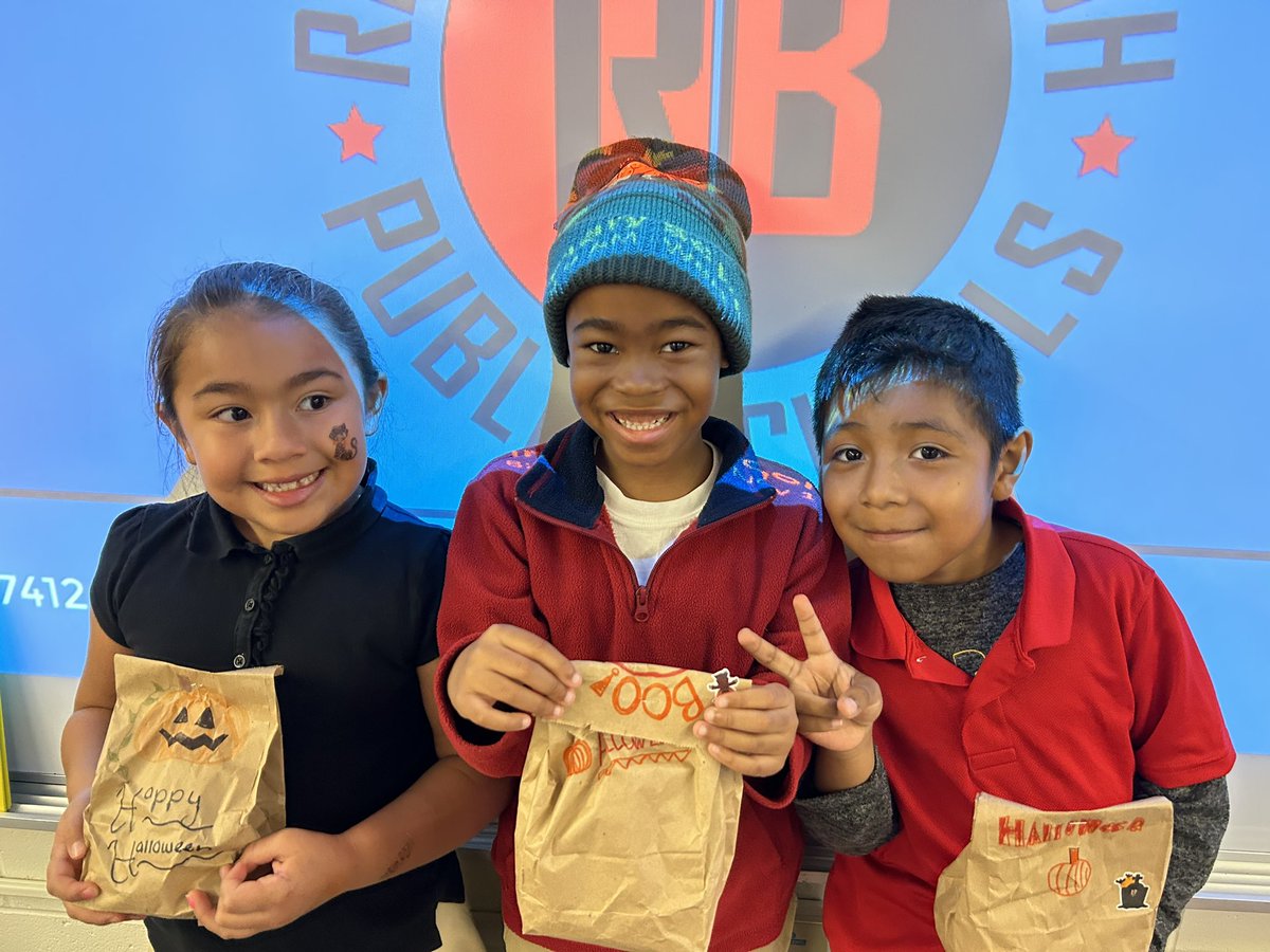 When you don’t bring a backpack to school on Halloween you get to bring home more candy the next day! Thank you @TrinityHallNJ for the treats. @rbpsEAGLES #RBBisBIA @MrsSiano_RBPS