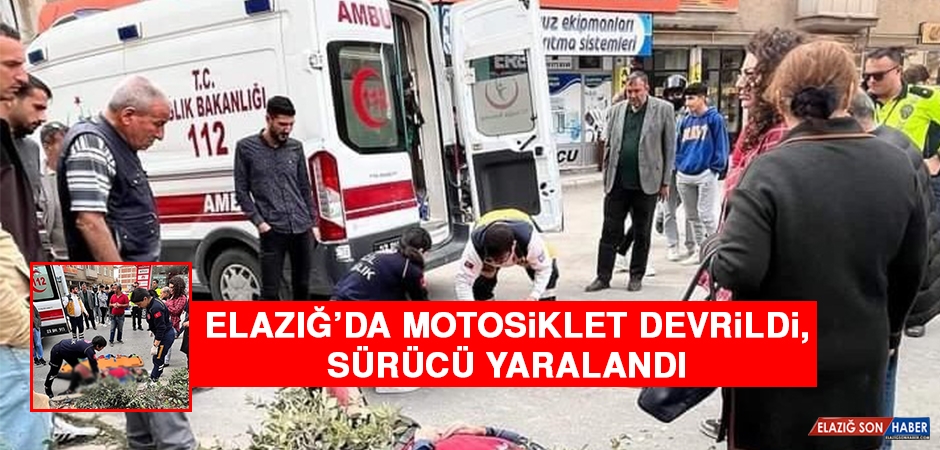 Elazığ’da Motosiklet Devrildi, Sürücü Yaralandı   elazigsonhaber.com/gundem/elazigd…