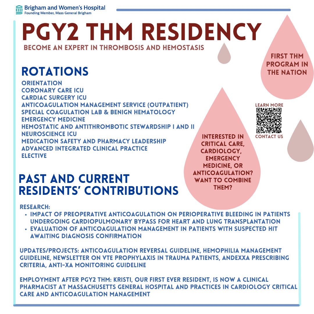 Unsure what a PGY2 THM residency entails? See below for more details! We will be hosting virtual information sessions on 11/8 and 11/14, and we look forward to chatting with you more about our program! Sign up here: forms.office.com/r/KGLbdJntjC #PharmRes #TwitteRx
