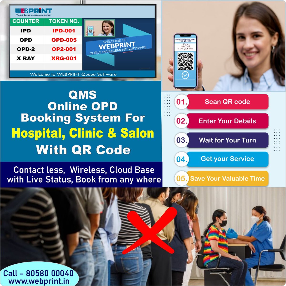 webprint7's tweet image. Best Queue Management Software for Hospital.
Try Webprint today! Get Demo Now
👉 webprint.in
Call -8058000040,8005833126
Email -webprint7@gmail.com
#reducewaitingtime #customerqueue #diagnostics #diagnosticultrasound #FREE #jaipur #hospital #twitter #karwachauth #UAE
