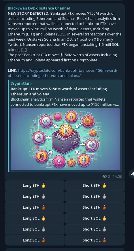 BlackSwanETH's tweet photo. SURPRISE DROP: We are proud to announce release of Phase 4.5 of BlackSwan AI. ADDING DEX FUTURES support w/ dYdX &amp; ONE-CLICK MANUAL trading w/ 3 custom presets to your private feed! Read our exciting press release w/ exciting plans below
https://t.co/zvuDE9aX1b #BLACKSWAN $BSWAN https://t.co/wgF67XePuu
