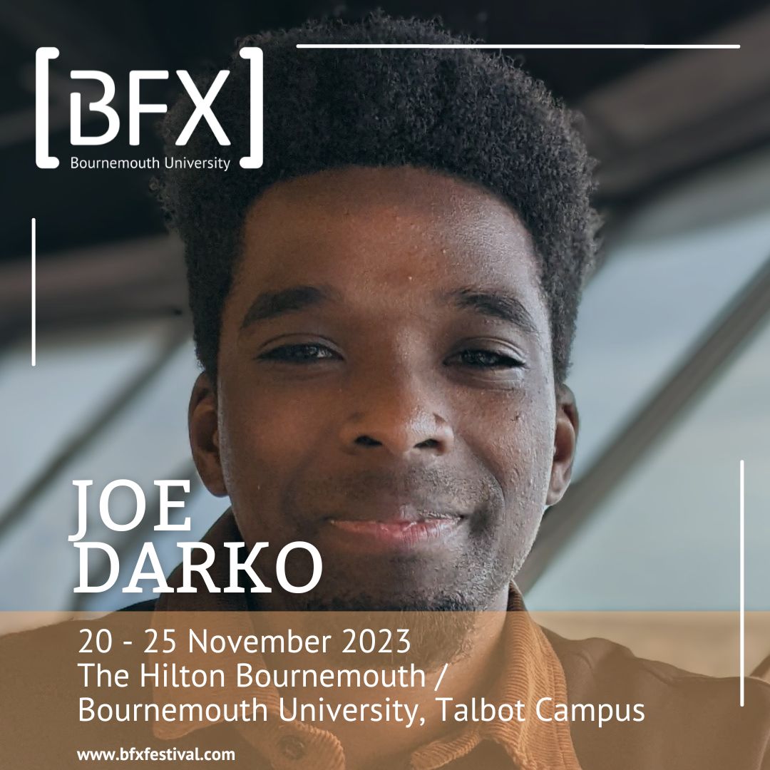 BFXFestival's tweet photo. BFX Keynote Speaker @JoeDarko0 will join us for Q&amp;A and a screening of Spider-Man: Across the Spider-Verse on 22/11/23 and on 24/11/23 will be delivering a talk The Spider Within: A Spider-Verse Story #bfx2023 #bfxfestival https://t.co/ipOyueXIS4