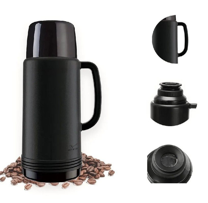Garrafa Térmica Ideal 1L Preto Invicta