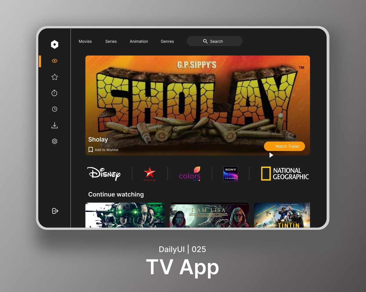 ashishasarii's tweet photo. Day 25/100 of the #DailyUI 🚀

Designed a TV app UI that is simple, intuitive, and visually appealing. I used Figma to create a user-friendly interface that makes it easy for users to browse and watch their favorite TV shows and movies.

Portfolio Link: https://t.co/xA07xuq2uY https://t.co/6YNfUhRl8G