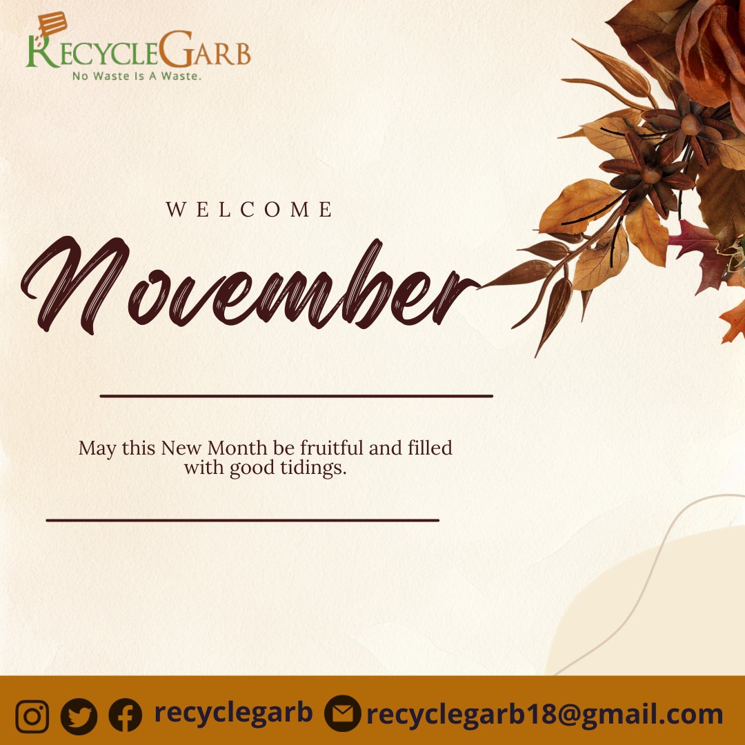 May this Month be filled with good tidings.

Happy New Month Fam 🥰🥳

#NewWeek 
#NewMonth #EcoConsciousness #TogetherWeCan #EndPlasticPollution #Rethink #Reduce #Reuse #Recover #Recycle #CircularEconomy #Ecofriendly #RecycleGarb #RecyclingPlasticWastes #NoWasteIsAWaste✌
