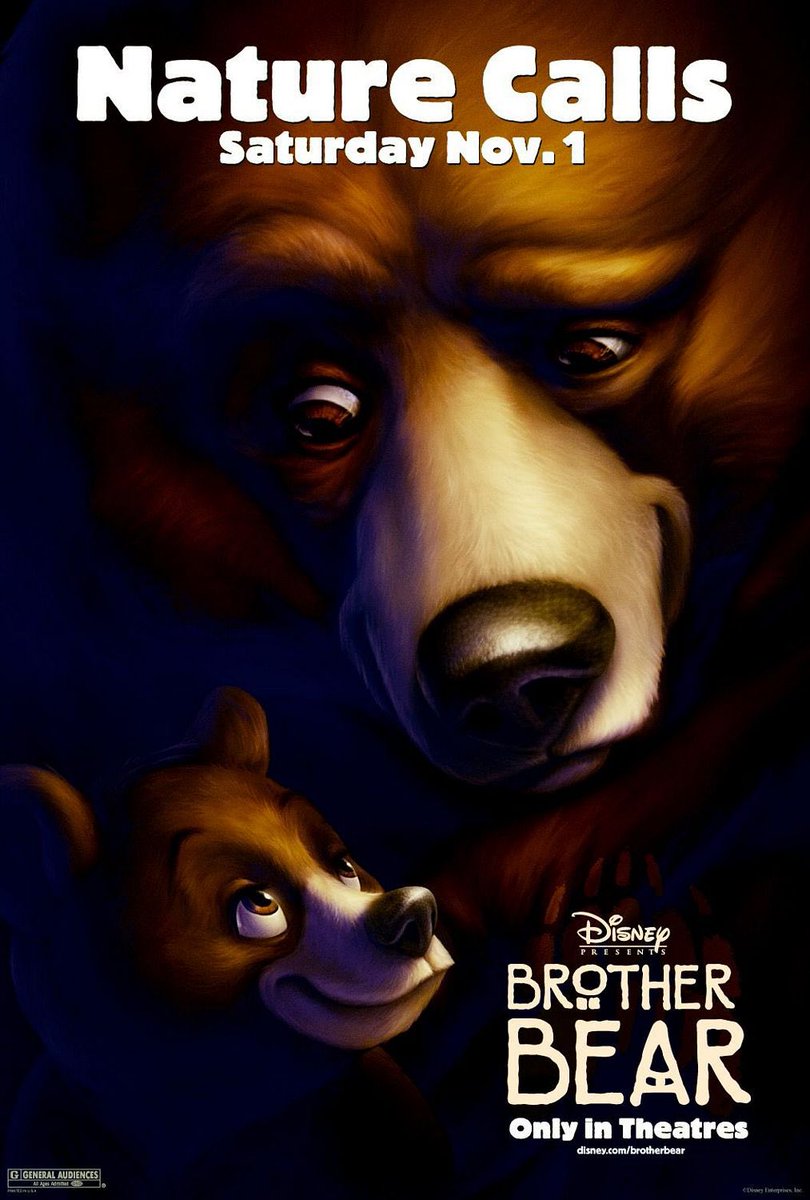 UJStrikesBack's tweet photo. Happy 20th Anniversary to Brother Bear! 🥳🎉
#BrotherBear #JoaquinPhoenix #JasonRaize #JoanCopeland #MichaelClarkeDuncan #MarkMancina #TimMertens #NathanGreno #TabMurphy #LorneCameron #DavidHoselton #SteveBencich #RonJFriedman #ChuckWilliams #RobertWalker #Orlando #Disney https://t.co/RfbfcS0Vaf