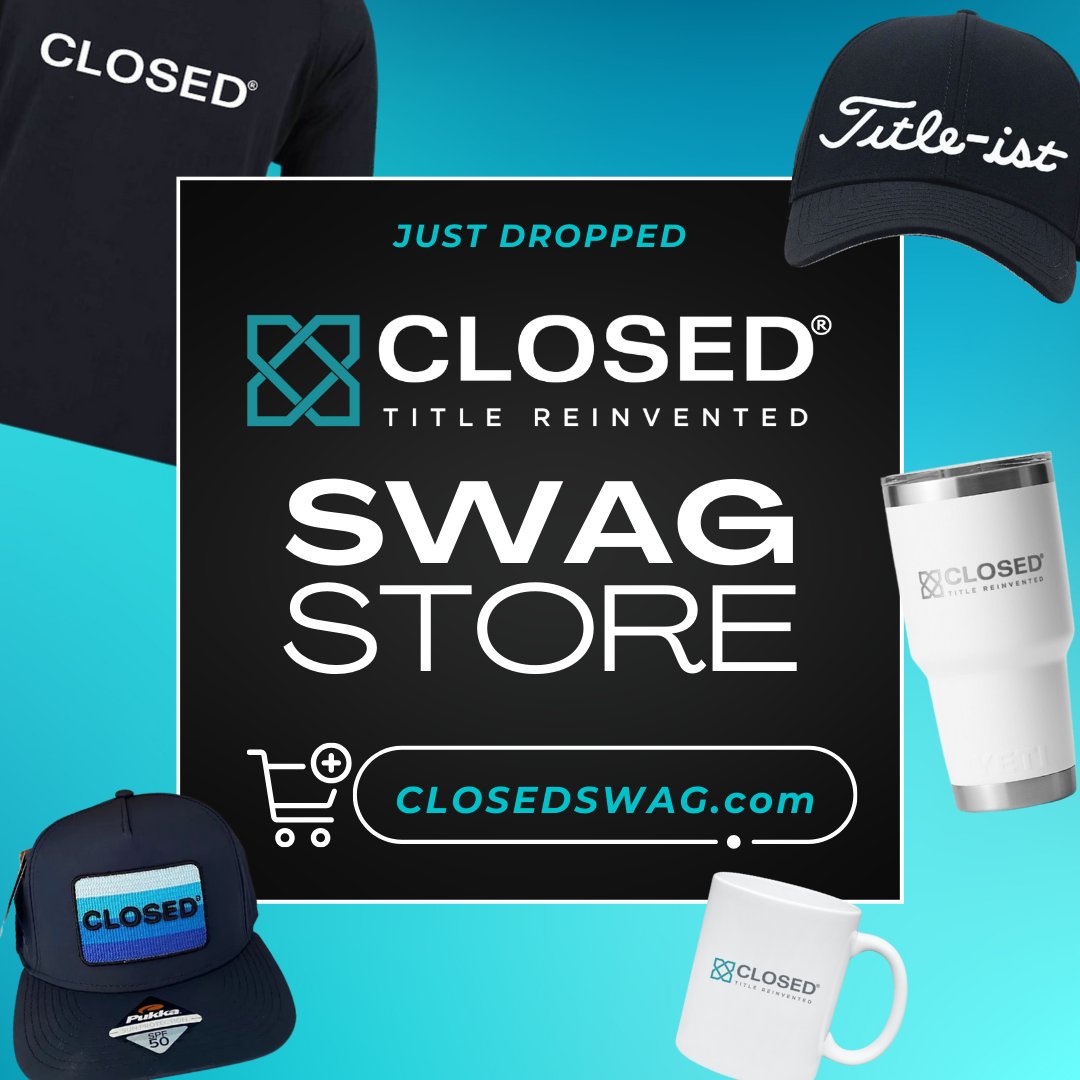 closedtitle's tweet photo. 🚨JUST DROPPED🚨Our SWAG store is live! Head over to https://t.co/k7nL0pHsAv to snag your favorite CLOSED merch 🥳 https://t.co/lwYYqXrwh6