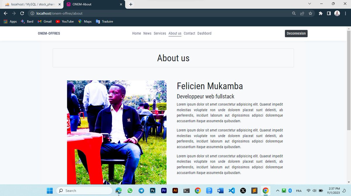 felicienmukamb's tweet photo. je viens de créer une application web qui permet aux entreprises de publier les offres d'emploi et aux demandeurs postuler sur ces offres.
#dieudonneopilam #Geektutor
#eric_ampire #AmaniBisimwa4
#cisirikalain3 #KalumeYves https://t.co/2fNIpflcSY
