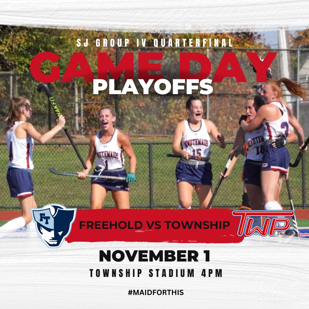 Twp_FieldHockey's tweet image. SJ Group 4 Quarterfinals! 
LETS GOOOOO

#MaidForThis | #TheRealSisterhood