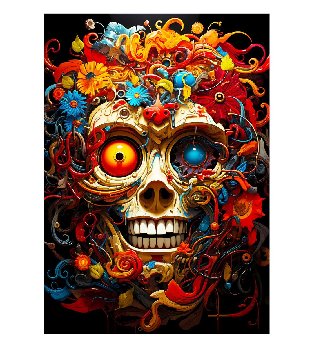 LuvcraftArt's tweet photo. With Halloween over it is time to go back and continue my series "Methods Of Madness" - printable in large scale!
#wallcandy #madness #psychedelic @enternft #skull https://t.co/rU7r9HLmiA