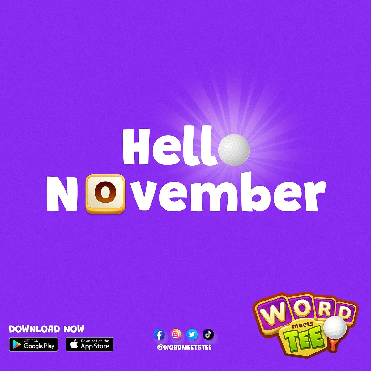 wordmeetstee's tweet photo. Every moment is a fresh beginning - T.S Eliot

Happy new month and good luck achieving  new high scores on the leaderboard.

Download now on IOS/Android and enjoy our golf themed word game anywhere.
#wordmeetstee #wordgame #golf #exciting https://t.co/AjSGtEv8h4