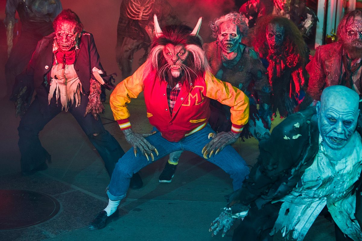 ‘Cause this is Thriller! Thriller night! And no one’s gonna save you from the beast about to strike! You know it’s thriller! Thriller night! You’re fighting for your life inside a killer, thriller! Ow! <a href="/michaeljackson/">Michael Jackson</a> #Halloween