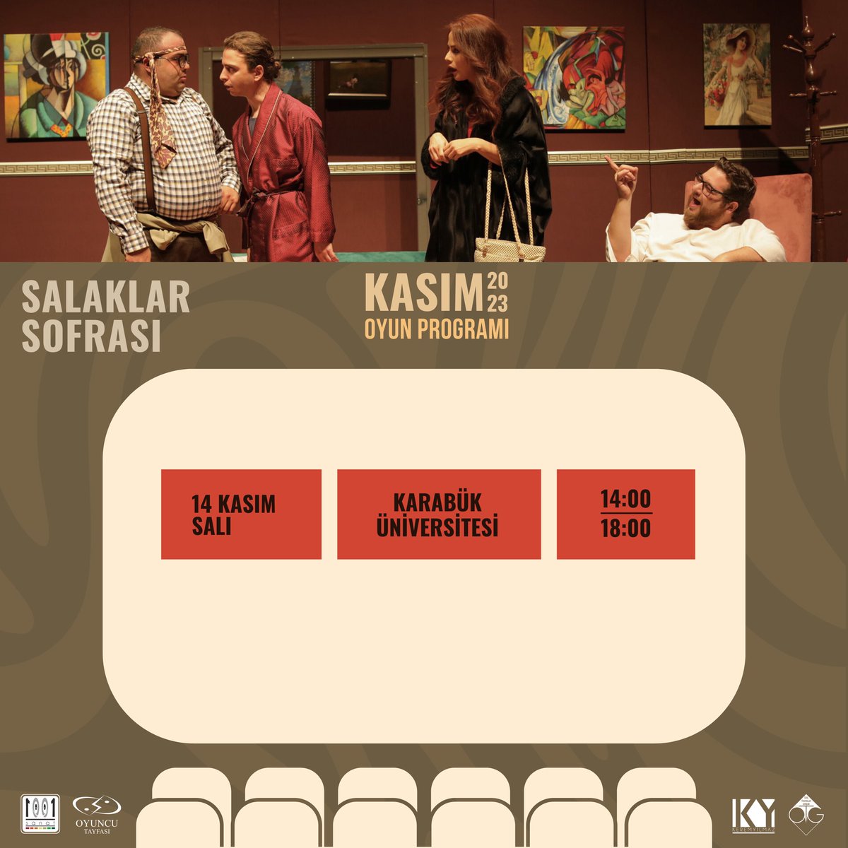 1001Sanat's tweet photo. Kasım ayı oyun takvimimiz sizlerle 🗞️ https://t.co/WKrDXOAGXm