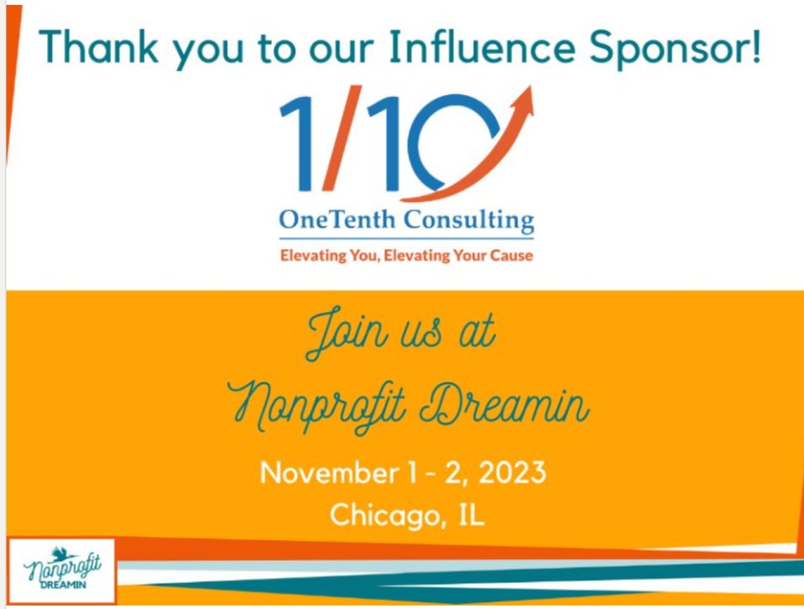 OneTenth Consulting (@oneover10) on Twitter photo We're here at <a href="/NonprofitDream/">Nonprofit Dreamin</a>! Come say hello and learn more about <a href="/OneOver10/">OneTenth Consulting</a>. We'll be at the Smartie Bar (#5) today at 3pm! #Salesforce #nptech We're here at <a href="/NonprofitDream/">Nonprofit Dreamin</a>! Come say hello and learn more about <a href="/OneOver10/">OneTenth Consulting</a>. We'll be at the Smartie Bar (#5) today at 3pm! #Salesforce #nptech