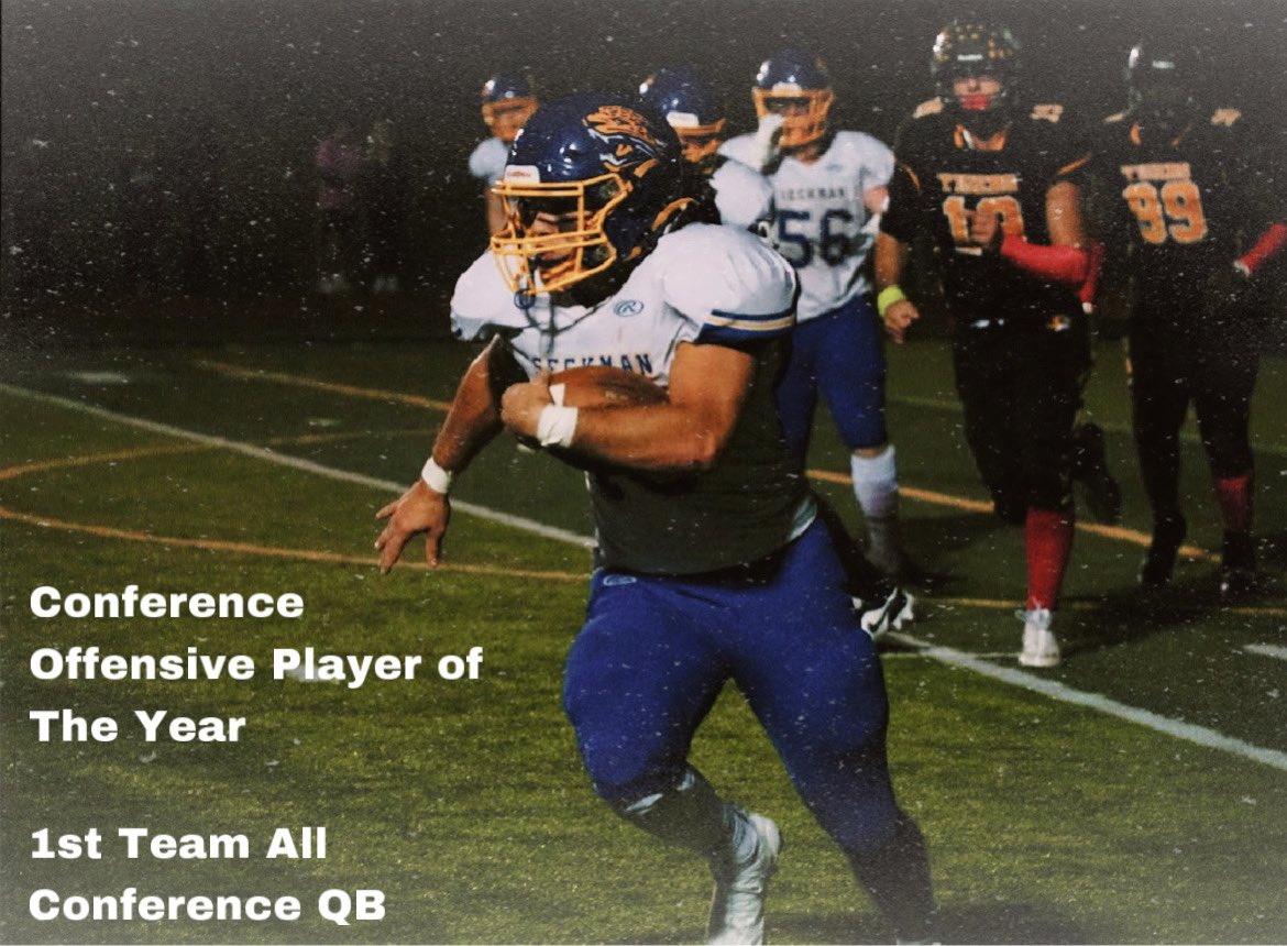 -Conference Offensive Player of The Year
-1st Team All Conference
Playoffs start this Friday at home.
<a href="/SHS_JaguarFB/">Seckman Football</a> <a href="/GSV_STL/">Gateway Sports Venue</a> <a href="/CoachBodway/">Coach Zach Bodway</a> <a href="/CoachBorghardt/">Kaleb Borghardt</a> <a href="/DrewChance_10/">Coach Chance</a> <a href="/CoachAdamFrey/">Adam Frey</a> <a href="/CoachPannone/">Michael Pannone</a> <a href="/Biggame_24/">Coach Caleb Haynes</a>
