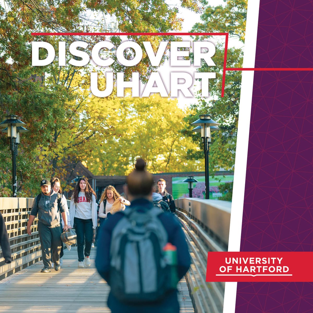 This Sunday (Nov. 5) is our last Fall Open House! Take advantage of this opportunity to experience the UHart campus and see if it's the right fit for you before our Early Action Deadline of Nov. 15! ⭐

Register for our #UHart Open House here:
bit.ly/3SaWvFM