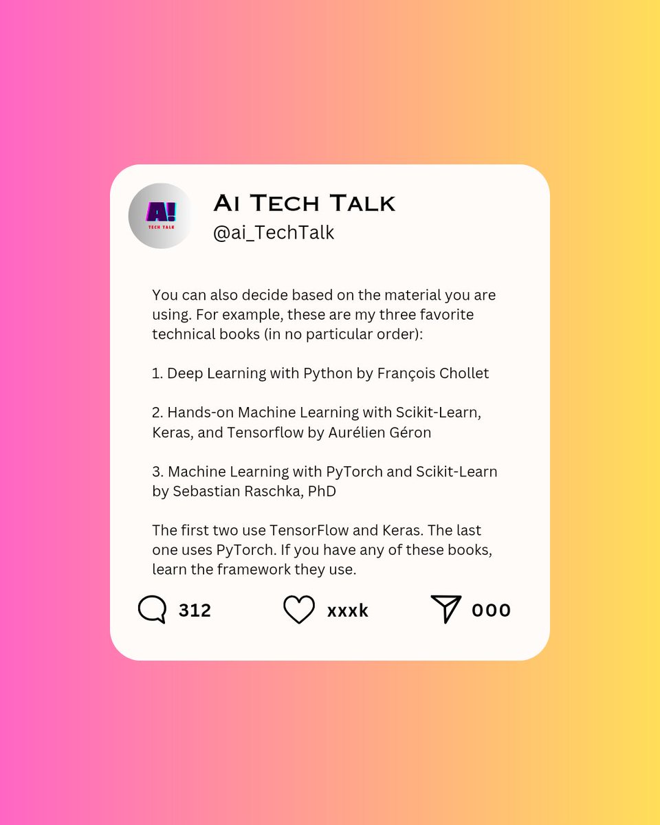 Ai_TechTalk's tweet photo. Choosing between @PyTorch and @TensorFlow? It's a matter of preference and the ecosystem around you. Learn what your peers use. And exciting news, #Keras 3.0 is coming, making multi-framework compatibility a breeze! 
.
.
By @CryptoBangali
#PyTorch #TensorFlow #Keras3.0 https://t.co/K8BodvJ0Ce