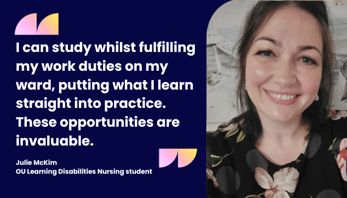 OUScotland's tweet photo. We're celebrating our #LearningDisabilities Nursing students and tutors this #LDNurseDay.
Workers in Scotland's healthcare sector can become Learning Disabilities nurses through our funded programme: https://t.co/5dPw6vru0u
#OULDNurses @OU_HWSC @scotgovhealth https://t.co/hvJ4xmyO3u