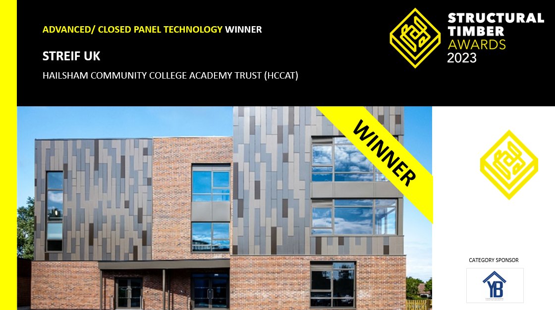 Congratulations to <a href="/StreifUK/">Streif UK Ltd</a> for winning Advanced/ Closed Panel Technology of the Year!👏 Sponsored by <a href="/YBFixings/">YB Fixings</a>✨ #STAwards