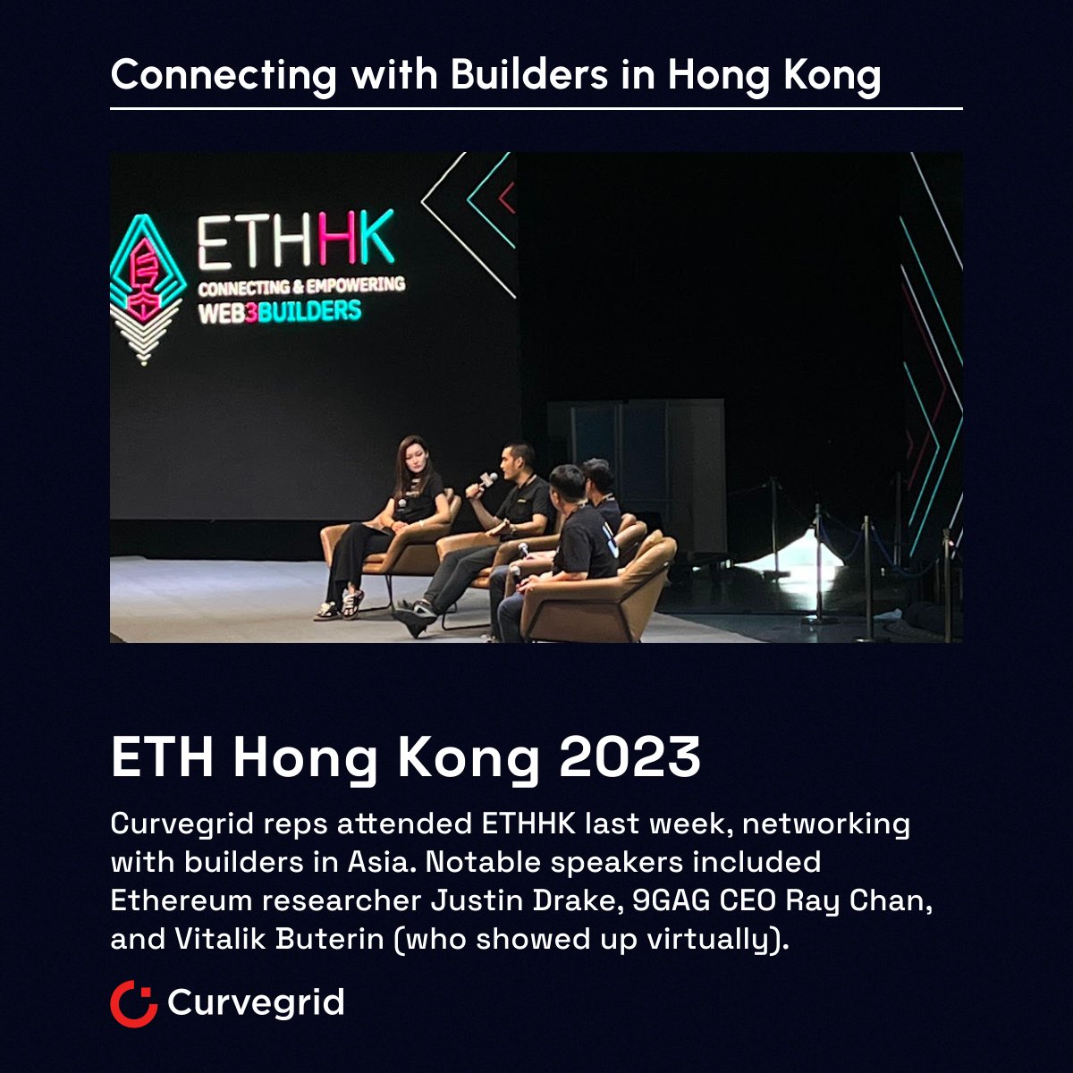 <a href="/EthereumHK/">ETH Hong Kong</a> was shaking up the crypto scene last week! 🇭🇰

It was an unforgettable event with a guest speaker lineup that featured innovative leaders in Web3.

Photo creds: <a href="/xentoshi/">xen</a>

#Curvegrid #HongKong #Blockchain #ETHHK #ETHHongKong
