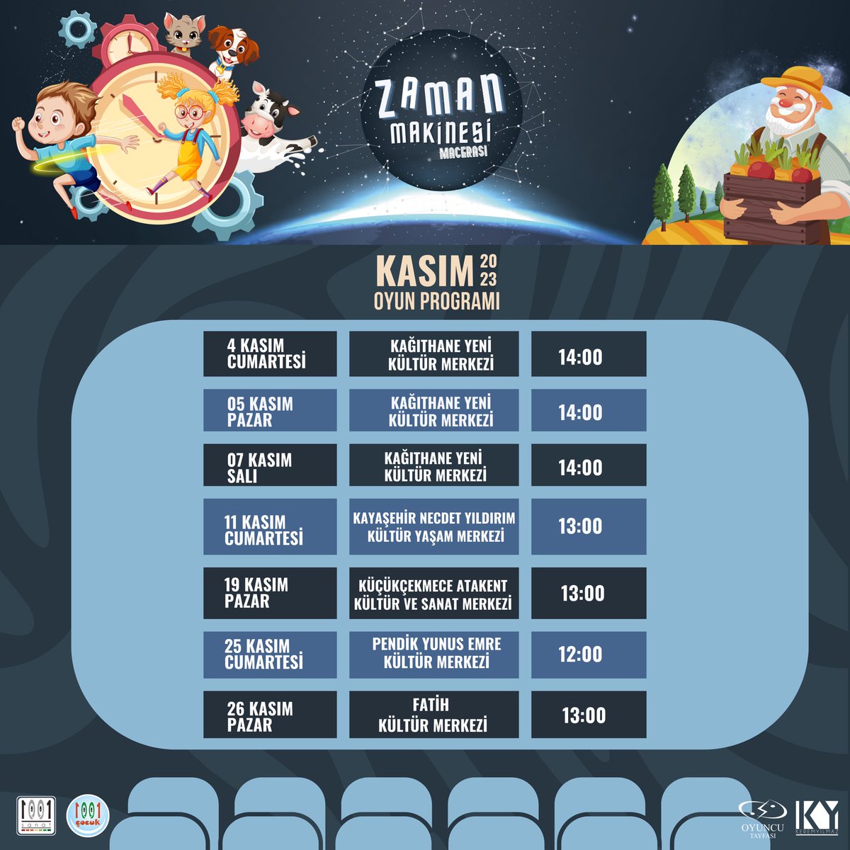 1001Sanat's tweet photo. Kasım ayı oyun programımız sizlerle 🤹🏻‍♀️🎪✨ https://t.co/acfjpWIzdE