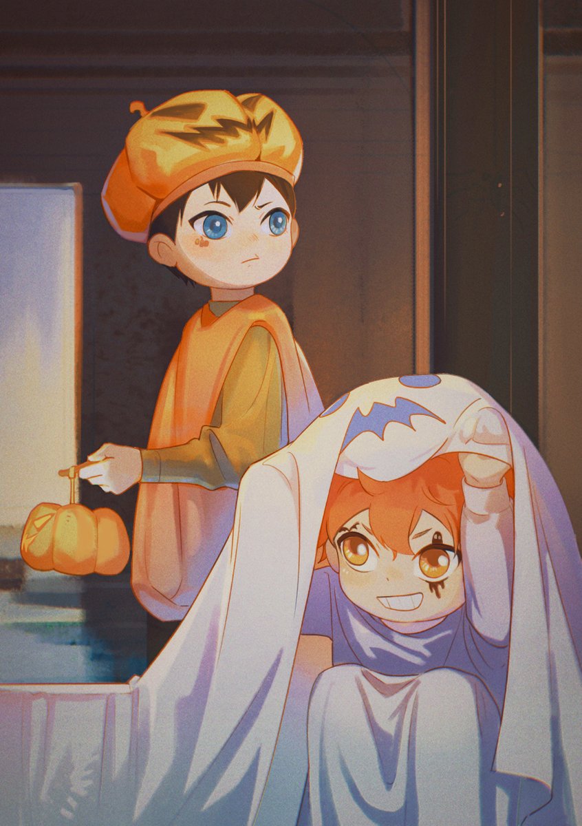 AoiairAzure's tweet photo. #kagehina 
Happy Halloween！👻🎃🎉 https://t.co/PJ5bj2jWxE
