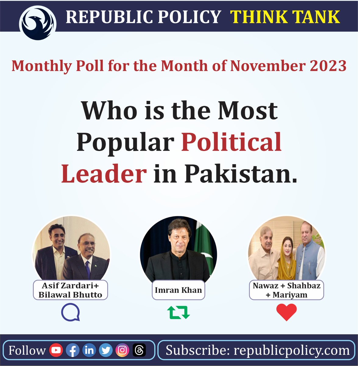 republicpolicy's tweet photo. Monthly Twitter Poll of https://t.co/qi3cHwGcGJ 

Please, give opinion accordingly. https://t.co/j3iunBoxIH