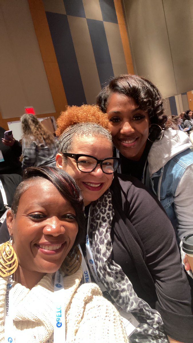 TeachSingleton's tweet photo. I got my sisters with me!!! 🔺#DFOF @tech4msbritt @1KHairston #GaETC23 @FCSVanguard https://t.co/I9zYcsq4S2