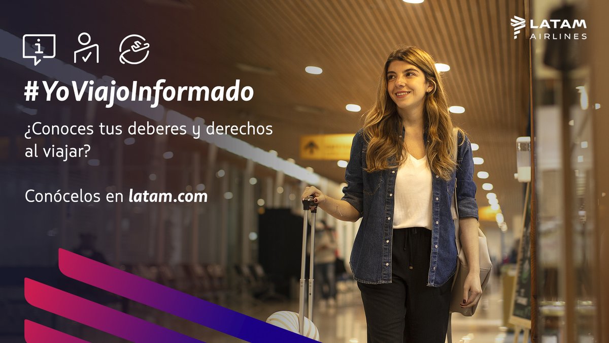 Si vas a viajar, es importante que conozcas tus derechos y deberes como pasajero, te invitamos a revisarlos en nuestro sitio: lnk.to/i8Hqzv #YoViajoInformado ✈️