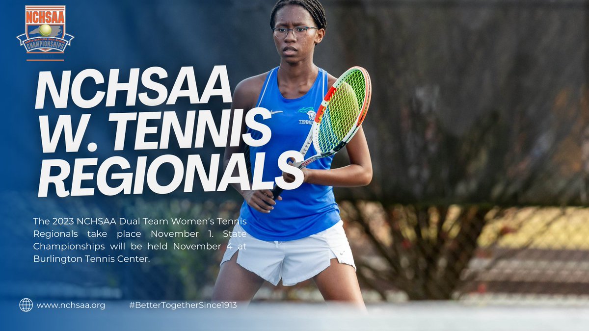 NCHSAA's tweet photo. Regional Finals for Women's Dual Team Tennis are today!! Good luck ladies! https://t.co/y6SAmaCeiA

#BetterTogetherSince1913 #NCHSAA 🎾 https://t.co/4LaSpTWoTP