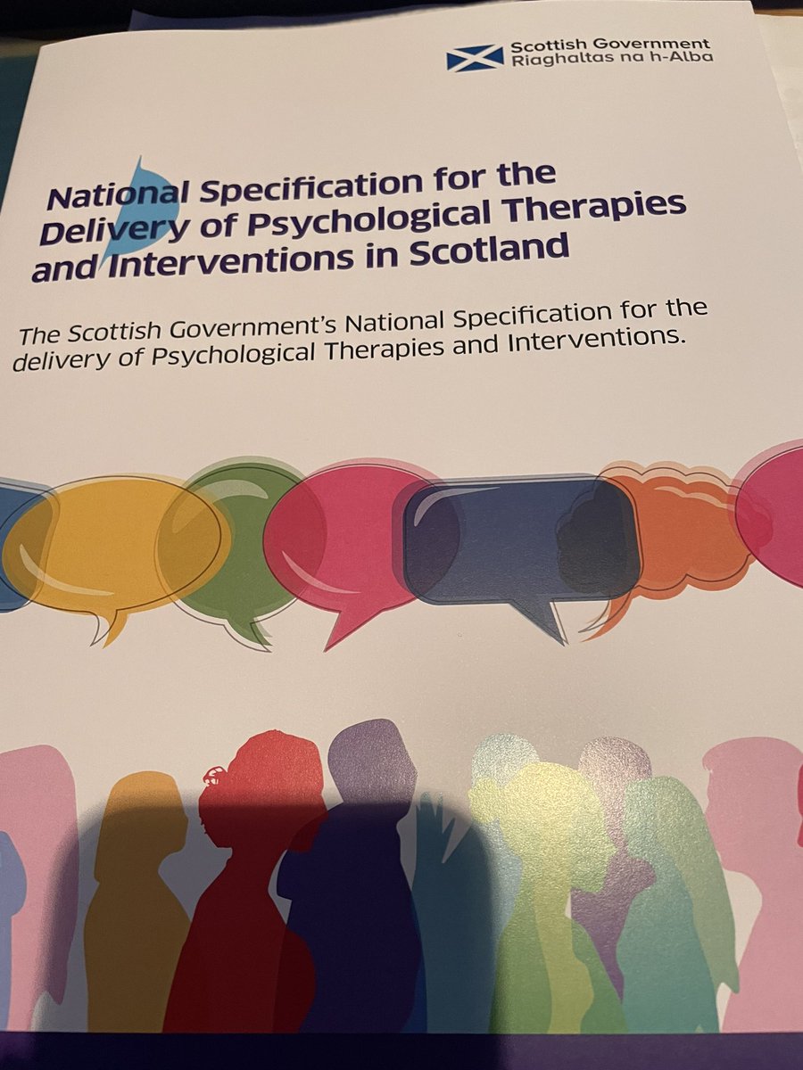 Excited to be at the launch of the new National Specification for the delivery Psychological therapies @hopscotland @drlynnetaylor