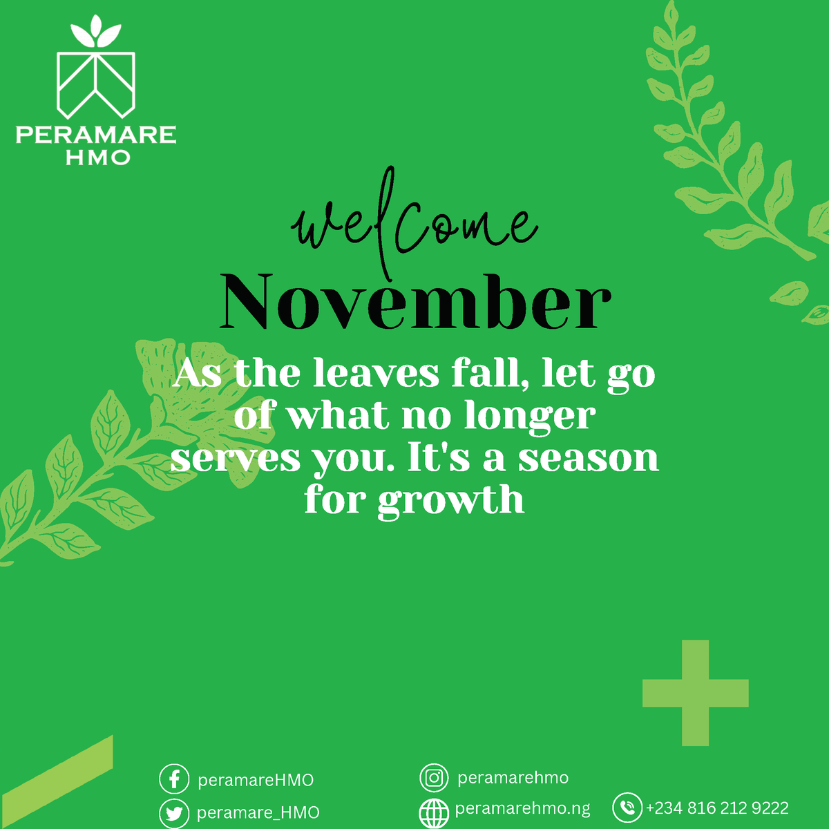 Peramare_HMO's tweet photo. Embracing change, savoring gratitude, and falling for the beauty of autumn.
#Novembermoments
#AutumnMagic
#HealthInsuranceMatters
#hmo
#informalsector
#formalsector
#familyhealthinsurance
#healthinsuranceforall
#peramarehmo https://t.co/8AedHGgWvH