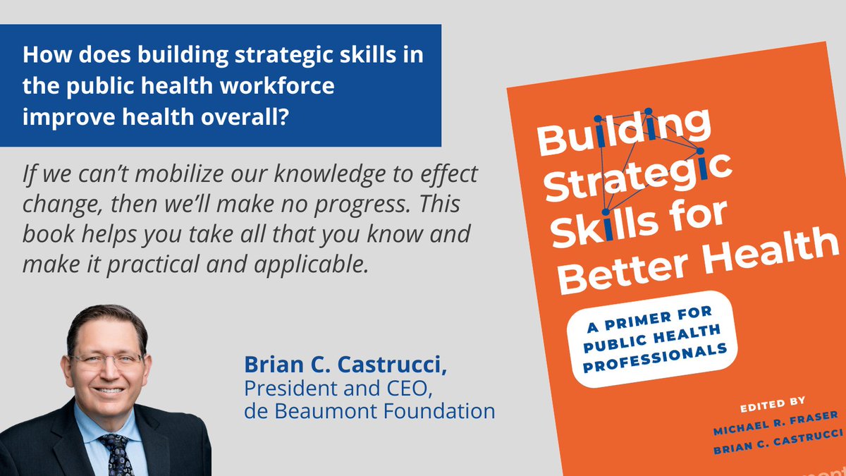 Brian C. Castrucci, DrPH (@brianccastrucci) on Twitter photo Your #PublicHealth degree made you smart. This book will make you #effective. My colleague and co-editor <a href="/mfraserdc1/">Michael Fraser</a> and I are thrilled to announce that Building Strategic Skills for Better Health is available now from <a href="/OxUniPress/">Oxford University Press</a>. debeaumont.org/news/2023/nine… Your #PublicHealth degree made you smart. This book will make you #effective. My colleague and co-editor <a href="/mfraserdc1/">Michael Fraser</a> and I are thrilled to announce that Building Strategic Skills for Better Health is available now from <a href="/OxUniPress/">Oxford University Press</a>. debeaumont.org/news/2023/nine…