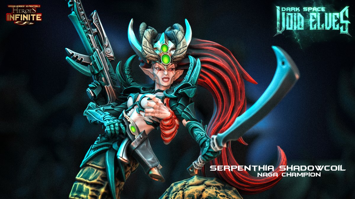ragingheroes's tweet photo. Slide into November with this Naga Champion: https://t.co/IHhS5SSbKn
#heroesinfinite #minis #miniatures #minipainting #miniatures #miniature #darkelf #scifi #spaceelf #tabletop #wargame #wargames #dnd #starfinder #grimdark #ttrpg #rpg #voidelf #elves #darkelves #evilelf #elf https://t.co/x79zvwaEpv