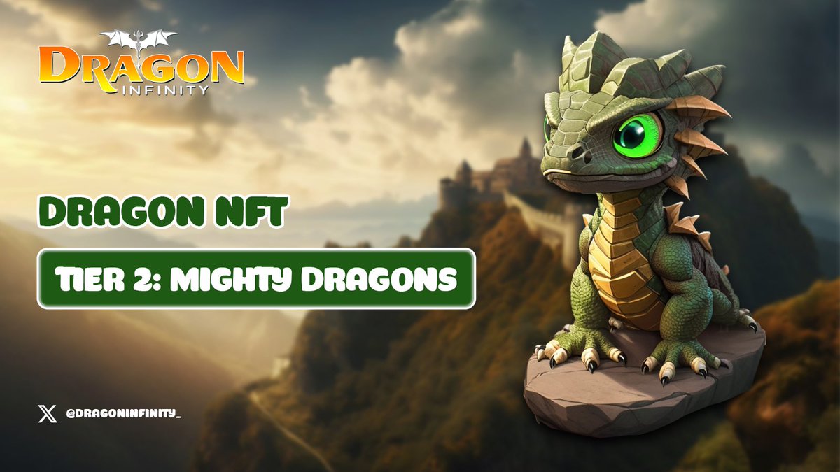 dragonInfinity_'s tweet photo. 🐉Dragon NFT🐉
2️⃣Tier 2: Mighty Dragons

〽️Tier 2 is home to more powerful Dragons

🐲Featuring the likes of Hurricane Dragon, Lightning Dragon, and many more

🎊Be ready for more difficult challenges

#DragonInfinity #NFT #MightyDragon #Playtoearn https://t.co/Ff7Te0q38j