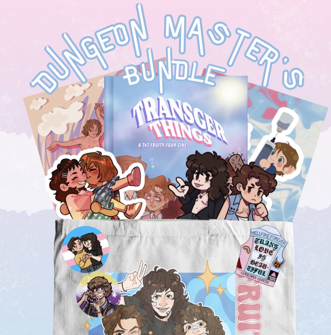 🏳️‍⚧️PREORDERS END 9pm EST!! You can get the zine for just $15 OR get one of these sick bundles!! Don’t miss out!
transgerthingszine.bigcartel.com