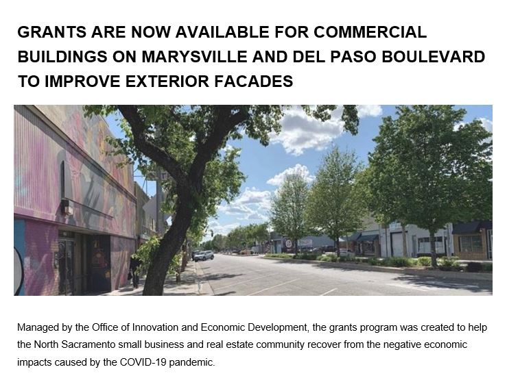 Did you know ROUND 3 of the grants are NOW available for Marysville and Del Paso Blvd commercial buildings?  
APPLY NOW:cityofsacramentooied.submittable.com/submit.
GUIDELINES:cityofsacramento.org/-/media/Corpor…
#sacramento #shrapio #shra #spz #lashelledozier