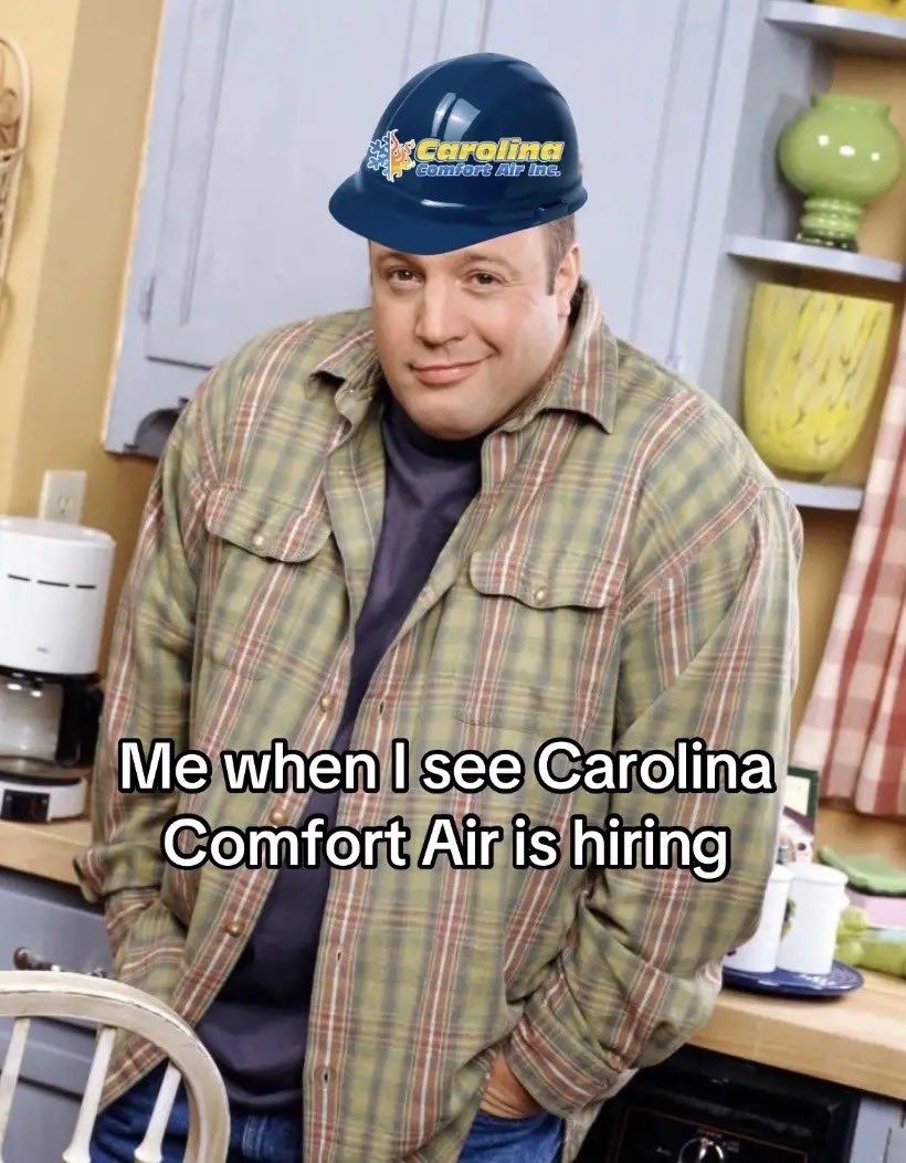 CCA_HVAC's tweet photo. We are hiring! On the lookout for experienced service techs and start up techs😎 Apply on our website from the link in the bio or send your resume to recruiting@carolinacomfortair.com #HVAC #kevinjames #werehiring #CCA #servicetech https://t.co/uvEX9HMMg8