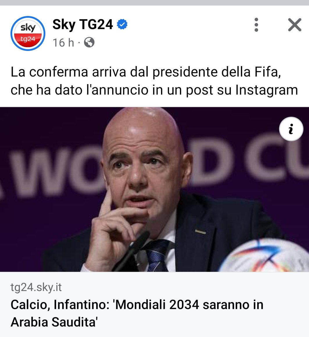 Di sicuro è colpa di <a href="/matteorenzi/">Matteo Renzi</a> . Quindi i convegni NO, il mondiale SI. Ora attendo per coerenza che il Parlamento chieda alla nazionale italiana di non partecipare. 
Aspetto fiducioso!